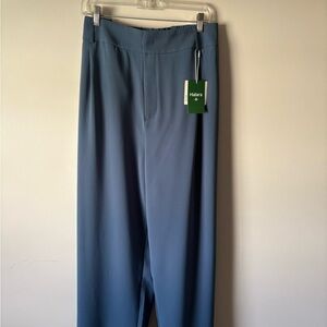 NWT - Plus Size HALARA Slate Blue Wide-Leg High Rise Pants